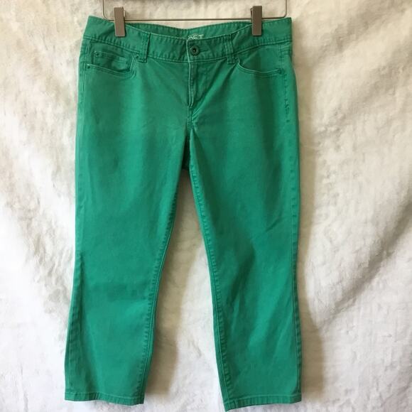 Ann Taylor Pants - Ann Taylor Loft Green Modern Crop Pants